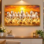 7 Horses-Golden religious Frame category reddy mate frame