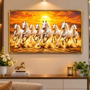7 Horses-Golden religious Frame category reddy mate frame