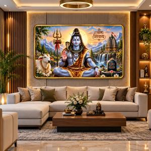 Shiv - Golden religious Frame category reddy mate frame