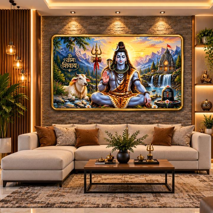 Shiv - Golden religious Frame category reddy mate frame